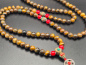Preview: Tigerauge Mala-Gebetskette mit Schmuckelementen | 108+1 Perlen | ca. 8mm